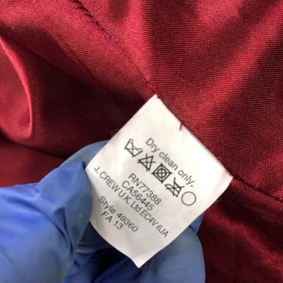 J. Crew 10 Stadium Cloth Nello Gori Wool Double Breasted Gold Button Jacket - Picture 14 of 16